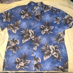 Island Shores Shirt Mens XXL Button-Up Hawaiian Floral Short Sleeve Shirt